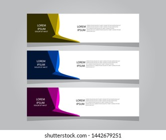Set of abstract banner design. Modern banner design for web