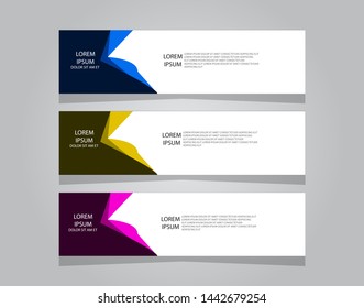 Set of abstract banner design. Modern banner design for web