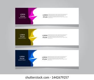 Set of abstract banner design. Modern banner design for web