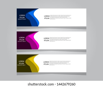Set of abstract banner design. Modern banner design for web