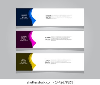 Set of abstract banner design. Modern banner design for web
