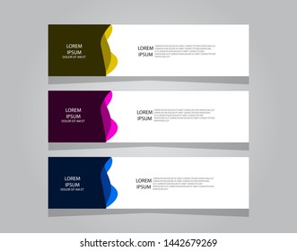 Set of abstract banner design. Modern banner design for web