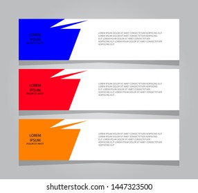 Set of abstract banner design. Modern banner design for web