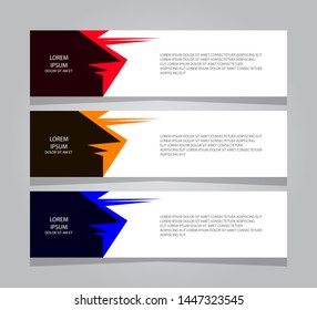 Set of abstract banner design. Modern banner design for web