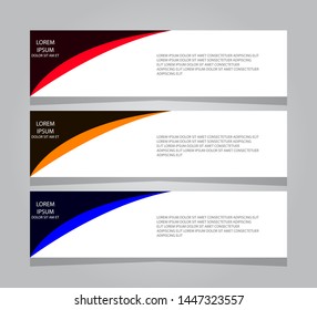 Set of abstract banner design. Modern banner design for web