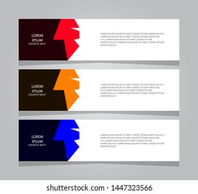 Set of abstract banner design. Modern banner design for web
