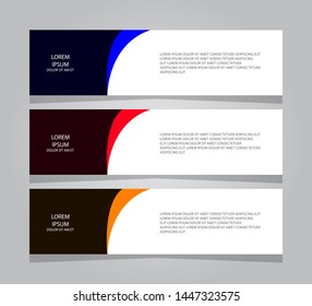 Set of abstract banner design. Modern banner design for web