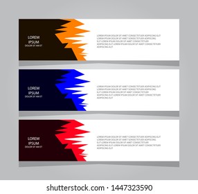 Set of abstract banner design. Modern banner design for web