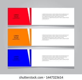 Set of abstract banner design. Modern banner design for web