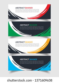 Set of Abstract Banner Design Template