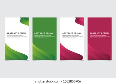 Set abstract banner design template. design for digital banner, greeting cards or print.