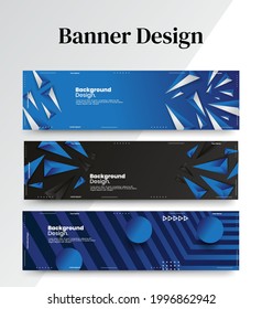 Set of abstract banner design web templates, horizontal header web banner. Modern abstract cover header background for website design, Social Media Cover advertising banner, flyer, invitation card