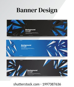 Set of abstract banner design web templates, horizontal header web banner. Modern abstract cover header background for website design, Social Media Cover advertising banner, flyer, invitation card