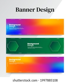 Set of abstract banner design web templates, horizontal header web banner. Modern abstract cover header background for website design, Social Media Cover advertising banner, flyer, invitation card