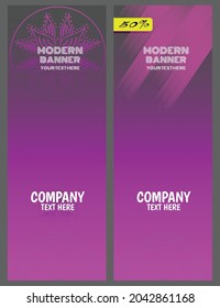 Set of abstract banner design web templates, horizontal header web banner. Modern for website design, Social Media Cover advertising banner, flyer, invitation card