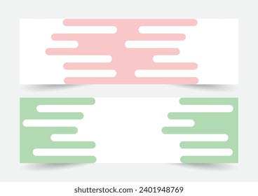 conjunto de banner abstracto con línea