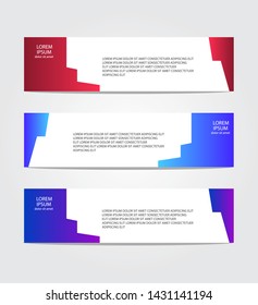 Set of abstract banner, modern template design