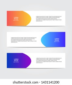 Set of abstract banner, modern template design