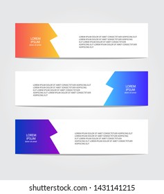 Set of abstract banner, modern template design