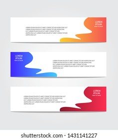 Set of abstract banner, modern template design