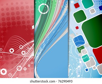 Set of abstract banner with place for your text. vector illustration