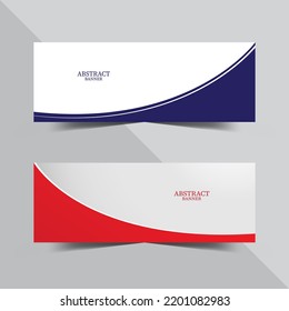 Set of Abstract Banner Template Design