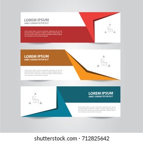 Set of Abstract banner template Design. Modern Colorful business banner template. Horizontal advertising banner.