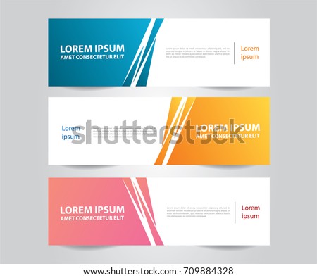 set abstract banner template