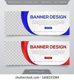 set of abstract banner template with modern concept and futuristic layout concept