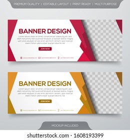 set of abstract banner template with modern concept and futuristic layout concept
