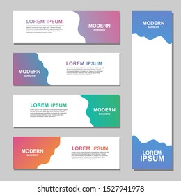 set of abstract banner, template for social media post promotion. Background with text space, hand drawn elements. Sale, discount, promo layout template