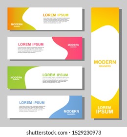 set of abstract banner, template for social media post promotion. Background with text space, hand drawn elements. Sale, discount, promo layout vector illustration template