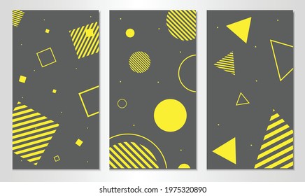 Set of abstract banner template. Vertical design. 
