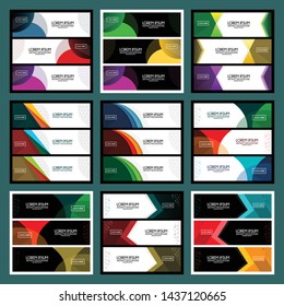 set of abstract Banner Templates background design vector