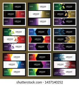 set of abstract Banner Templates background design vector