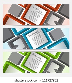 Set of abstract banners