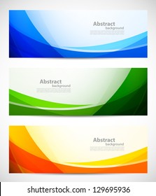 Set of abstract banners