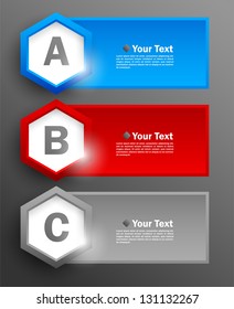 Set of abstract banners