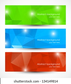 Set of abstract banners