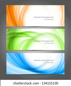 Set of abstract banners