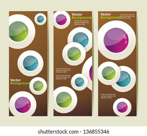 Set of the  abstract banners.