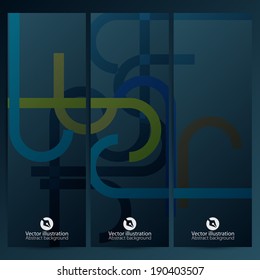 Set of abstract banners