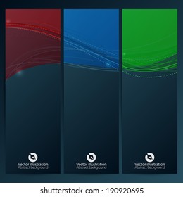 Set of abstract banners