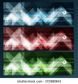 Set of abstract banners