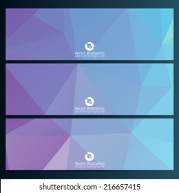 Set of abstract banners