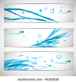 A set of abstract banners