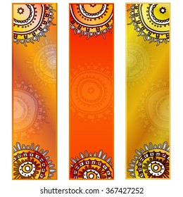 Set of abstract banners. Abstract colorful banners collection, vector illustration.