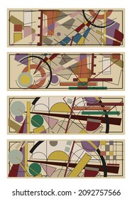 Set of abstract banners. Isolated on white background. Vector illustration.