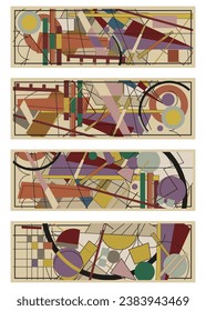 Set of abstract banners. Isolated on white background. Vector illustration.