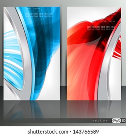 Set of abstract banners with lines and geometric elements